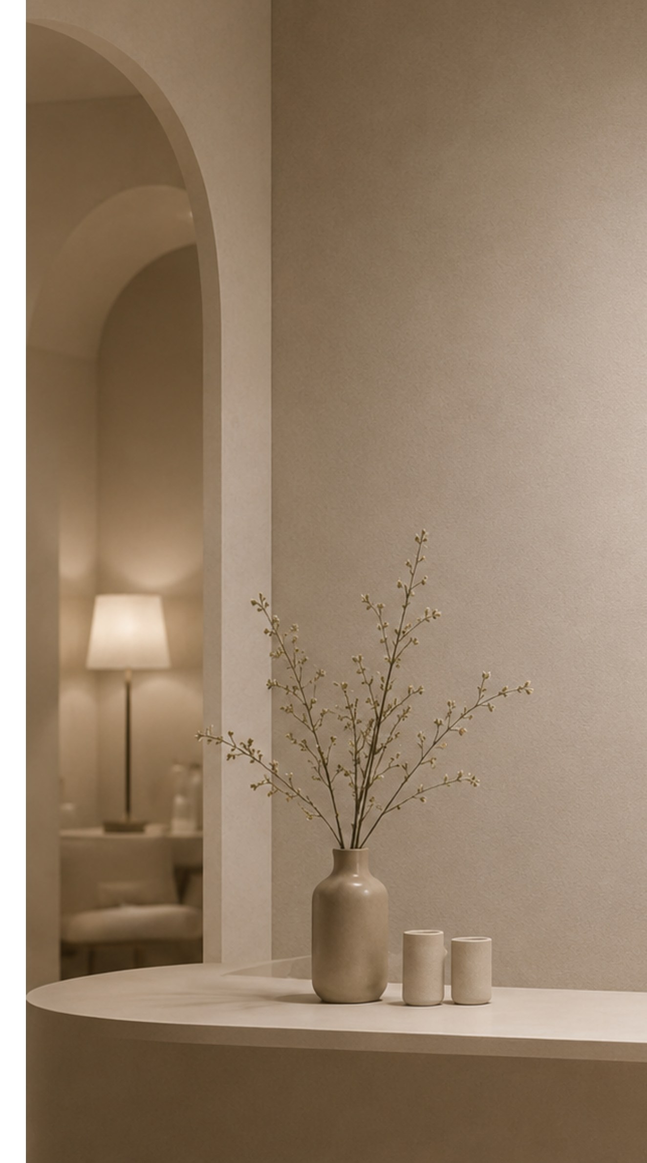 nūri aesthetics — calm, warm studio interior